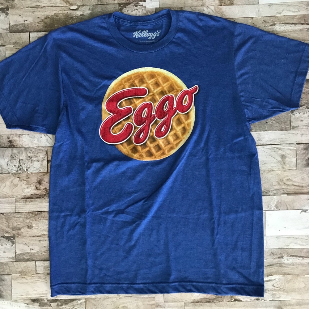 New Kellogg’s Eggo Shirt Blue Adult Size L